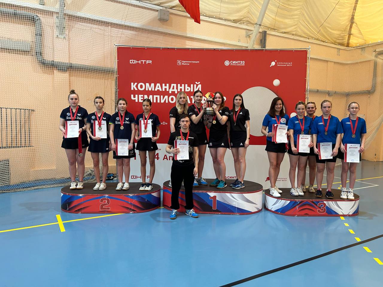 Команда Кондор-Эко завоевывает 2-е место в высшей лиге группы D чемпионата России по настольному теннису среди женских команд в сезоне 2023-24